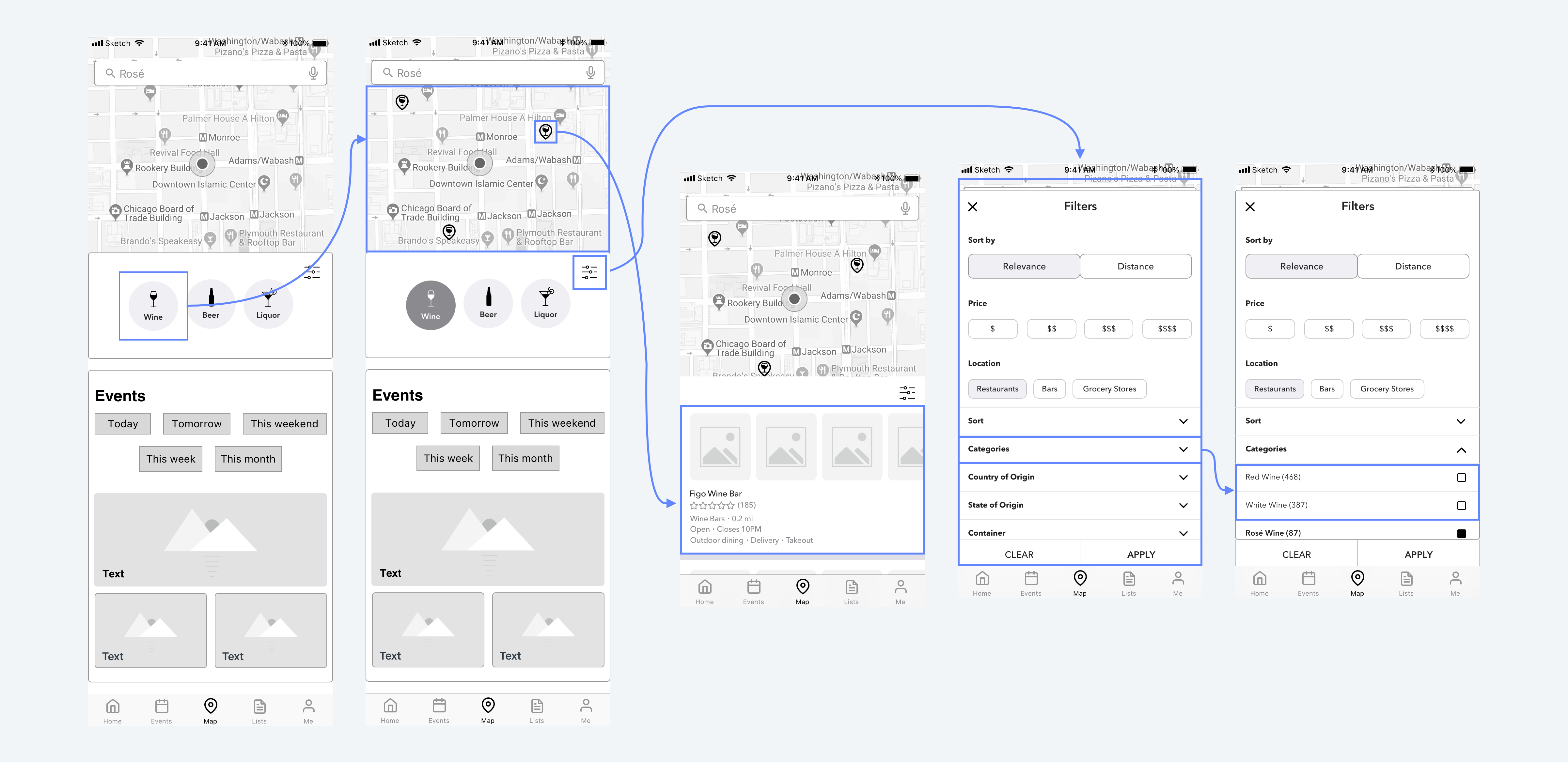 An image of the revised map flow.