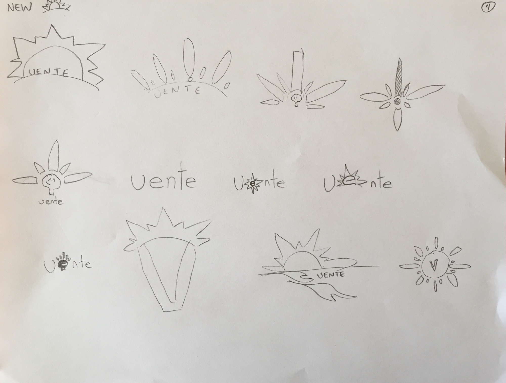 Sketches of the Vente logo