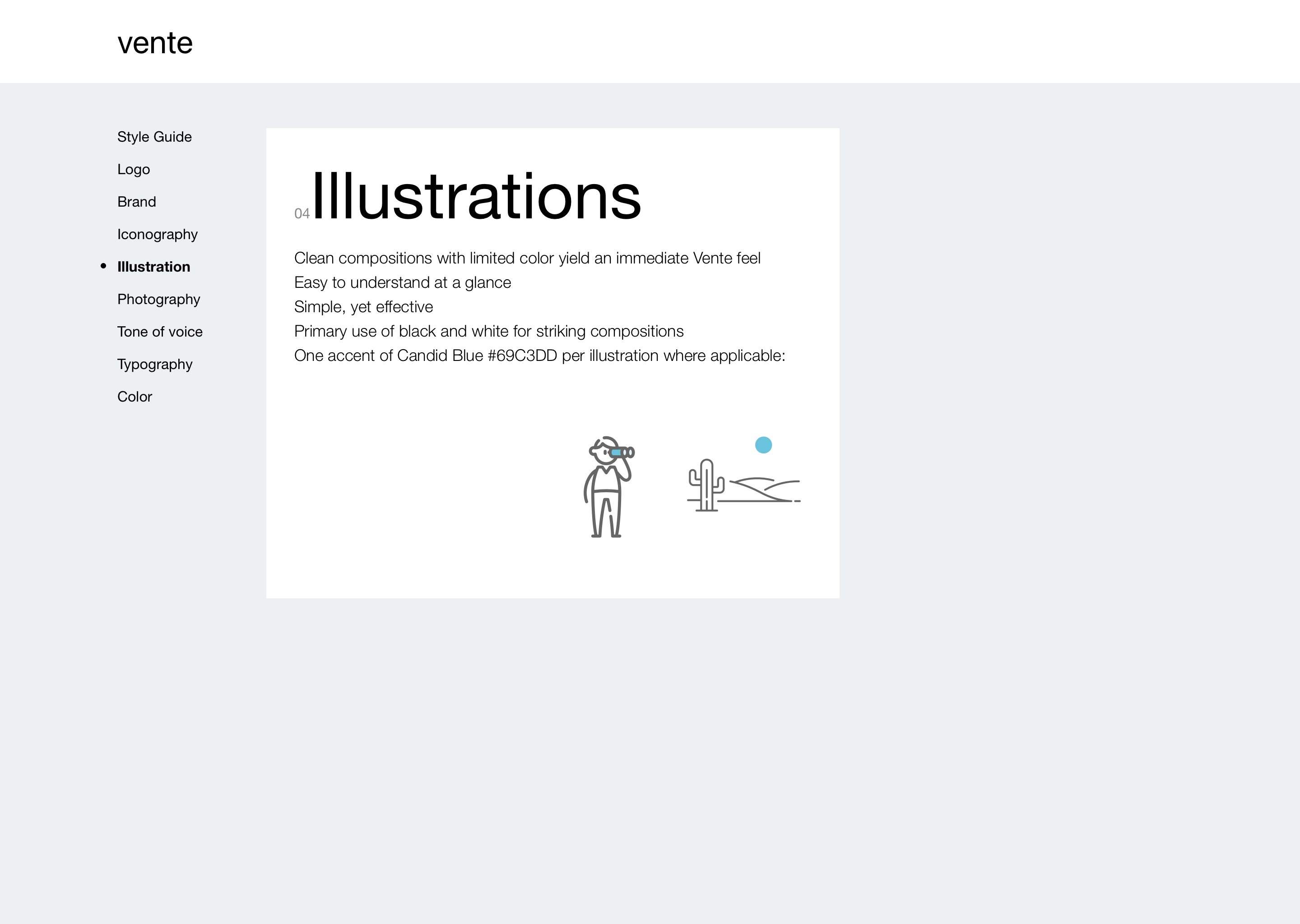 Style Guide Illustration section